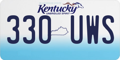 KY license plate 330UWS
