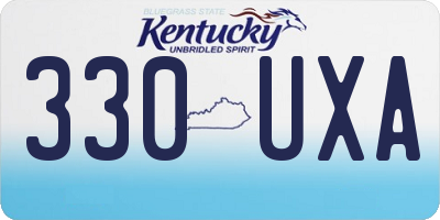 KY license plate 330UXA