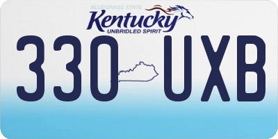 KY license plate 330UXB