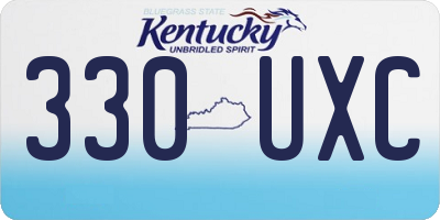 KY license plate 330UXC