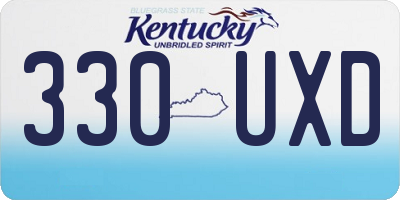 KY license plate 330UXD