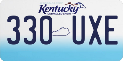 KY license plate 330UXE