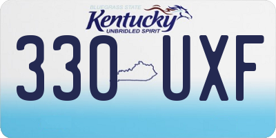 KY license plate 330UXF