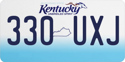 KY license plate 330UXJ