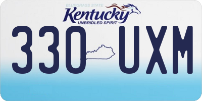 KY license plate 330UXM
