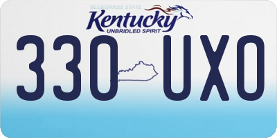 KY license plate 330UXO