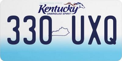 KY license plate 330UXQ