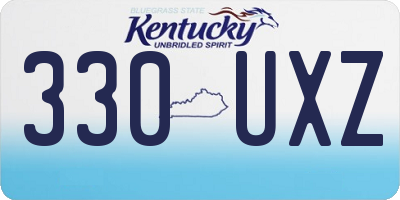 KY license plate 330UXZ