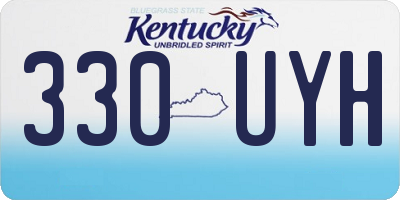 KY license plate 330UYH