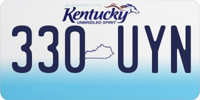 KY license plate 330UYN