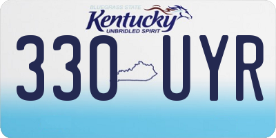 KY license plate 330UYR