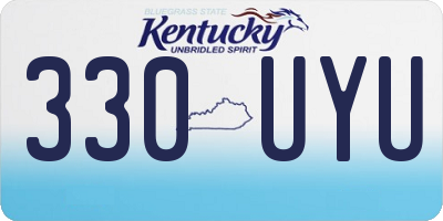 KY license plate 330UYU