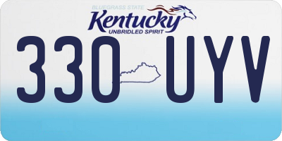KY license plate 330UYV