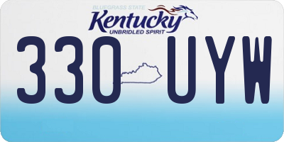 KY license plate 330UYW