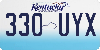 KY license plate 330UYX