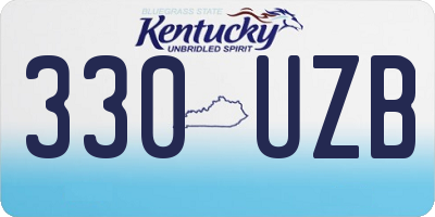 KY license plate 330UZB
