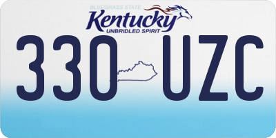 KY license plate 330UZC