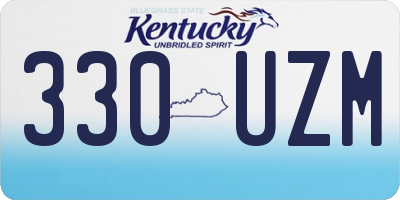 KY license plate 330UZM