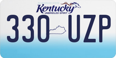 KY license plate 330UZP
