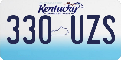 KY license plate 330UZS