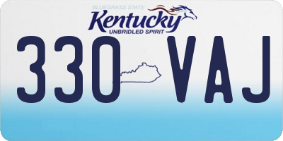 KY license plate 330VAJ