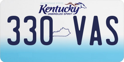 KY license plate 330VAS