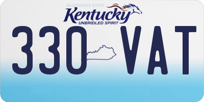 KY license plate 330VAT