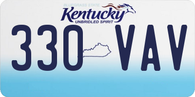 KY license plate 330VAV