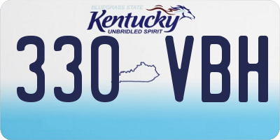 KY license plate 330VBH