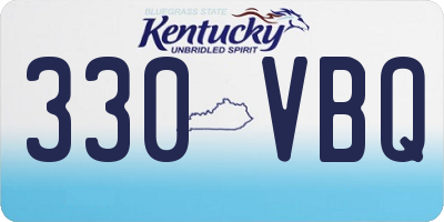KY license plate 330VBQ