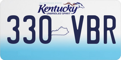 KY license plate 330VBR