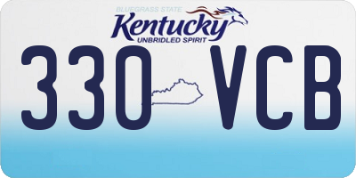 KY license plate 330VCB