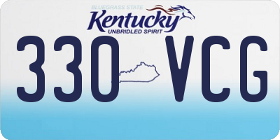 KY license plate 330VCG
