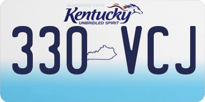 KY license plate 330VCJ