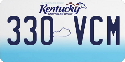 KY license plate 330VCM