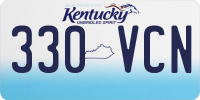 KY license plate 330VCN