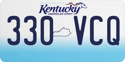 KY license plate 330VCQ