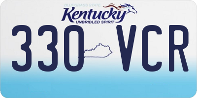 KY license plate 330VCR