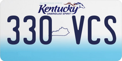 KY license plate 330VCS
