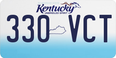 KY license plate 330VCT