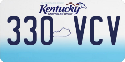 KY license plate 330VCV