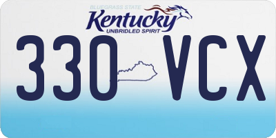 KY license plate 330VCX