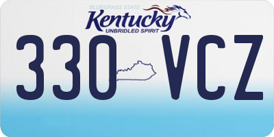 KY license plate 330VCZ