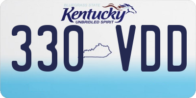 KY license plate 330VDD