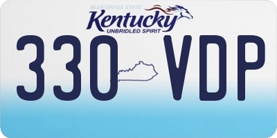 KY license plate 330VDP