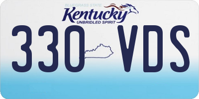 KY license plate 330VDS
