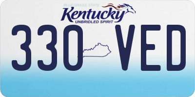 KY license plate 330VED