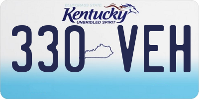 KY license plate 330VEH