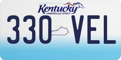 KY license plate 330VEL