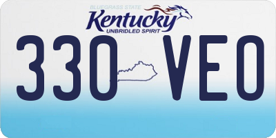 KY license plate 330VEO